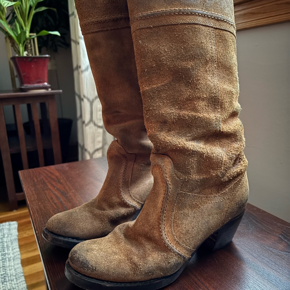 Brown Suede Frye Women's Boots